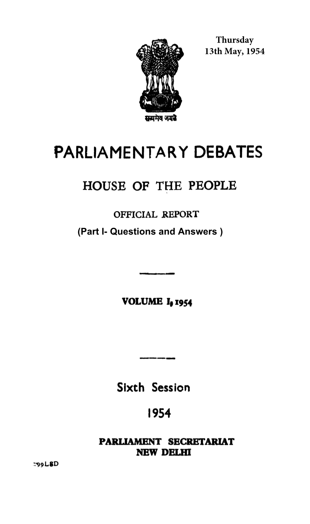 Parliamentary Debates