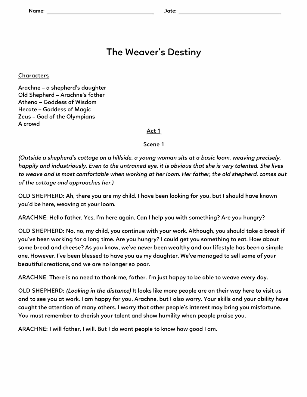 The Weaver's Destiny