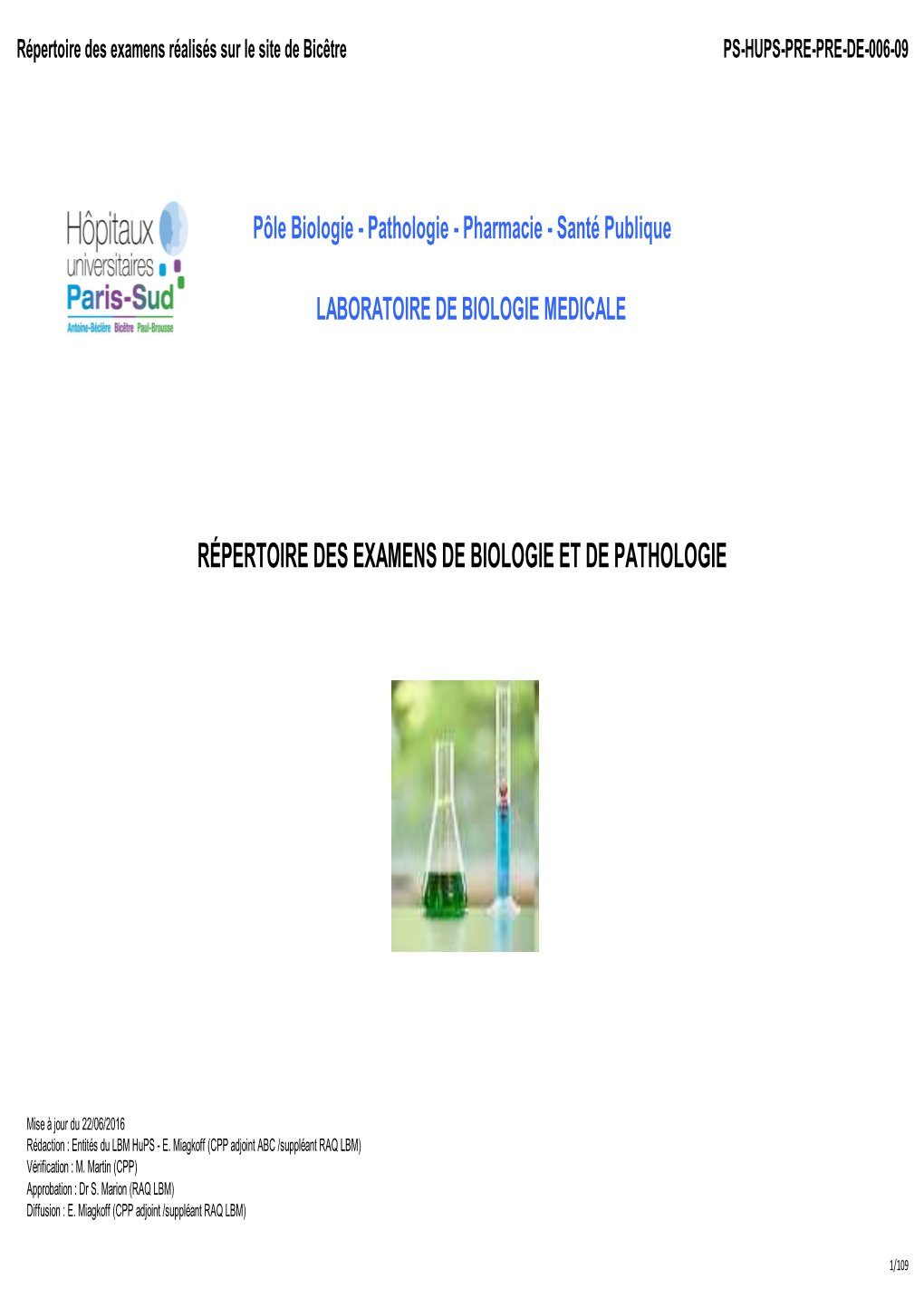 BCT Répertoire Des Examens V9 22 06 16