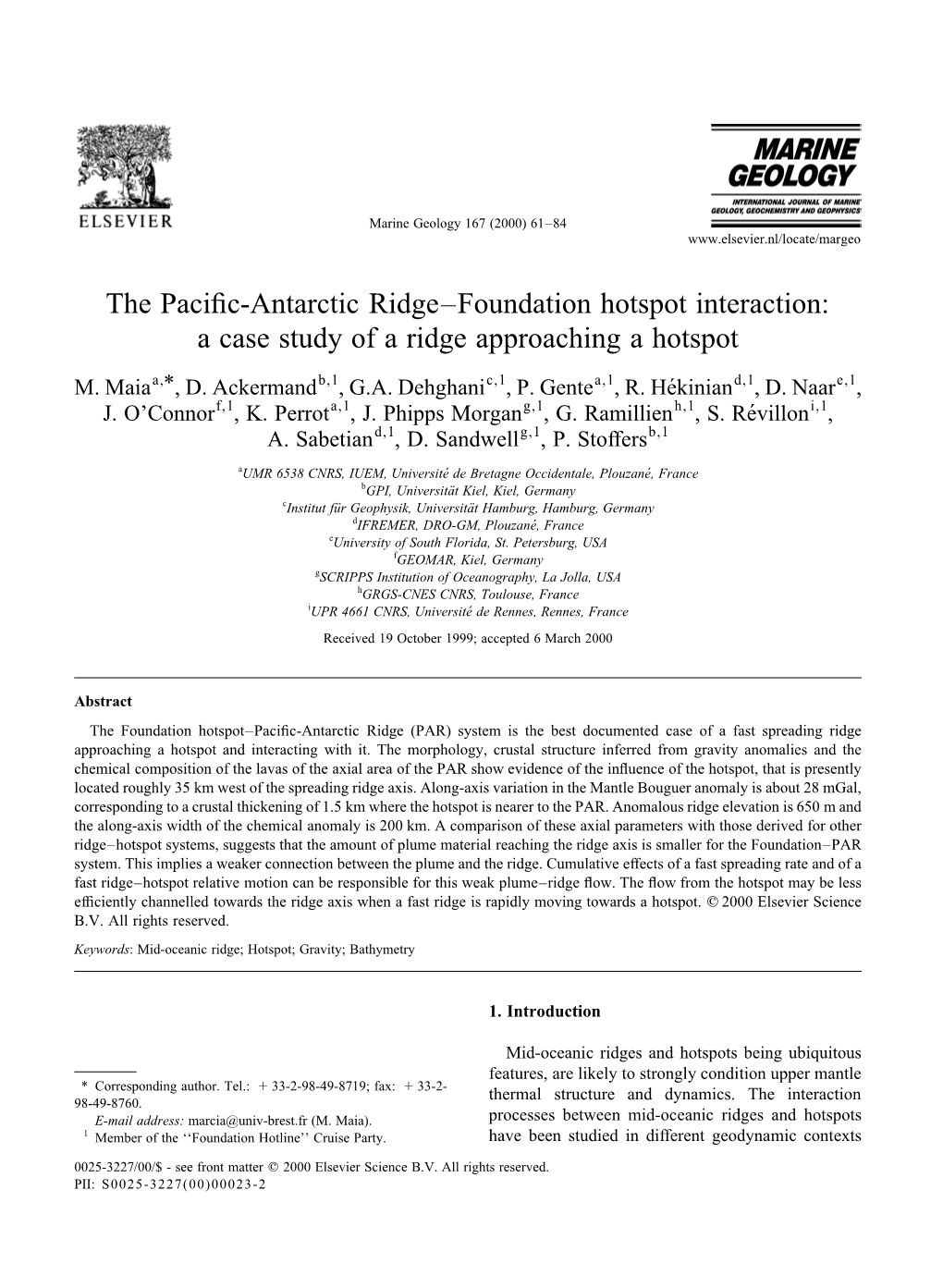 The Pacific-Antarctic Ridge–Foundation Hotspot Interaction: A