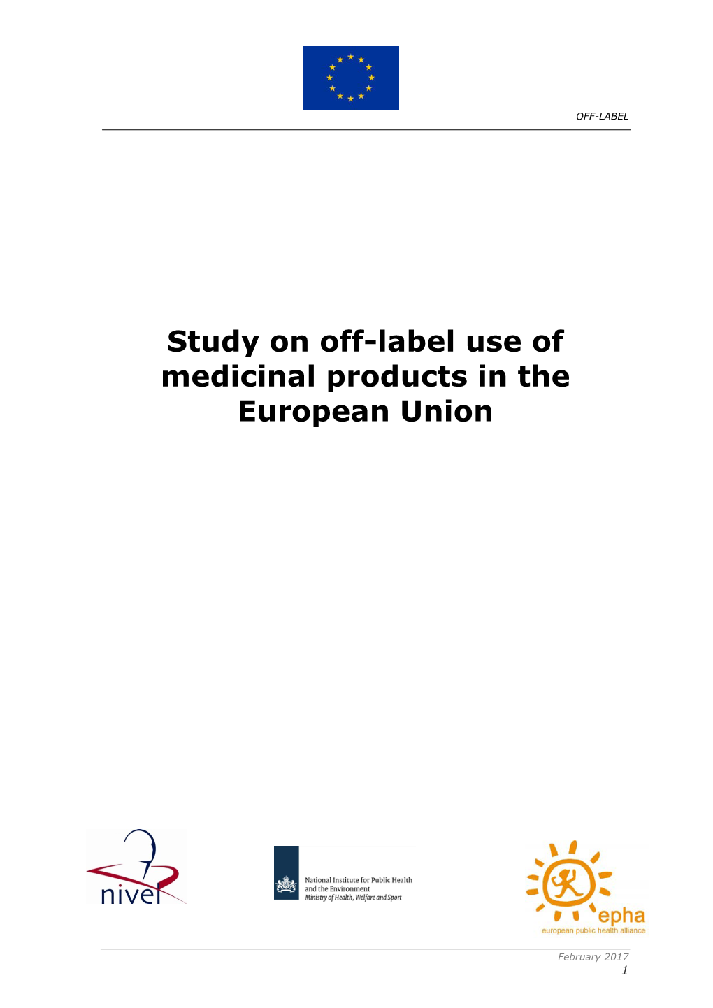 Study on Off-Label Use of Medicinal Products in the European Union