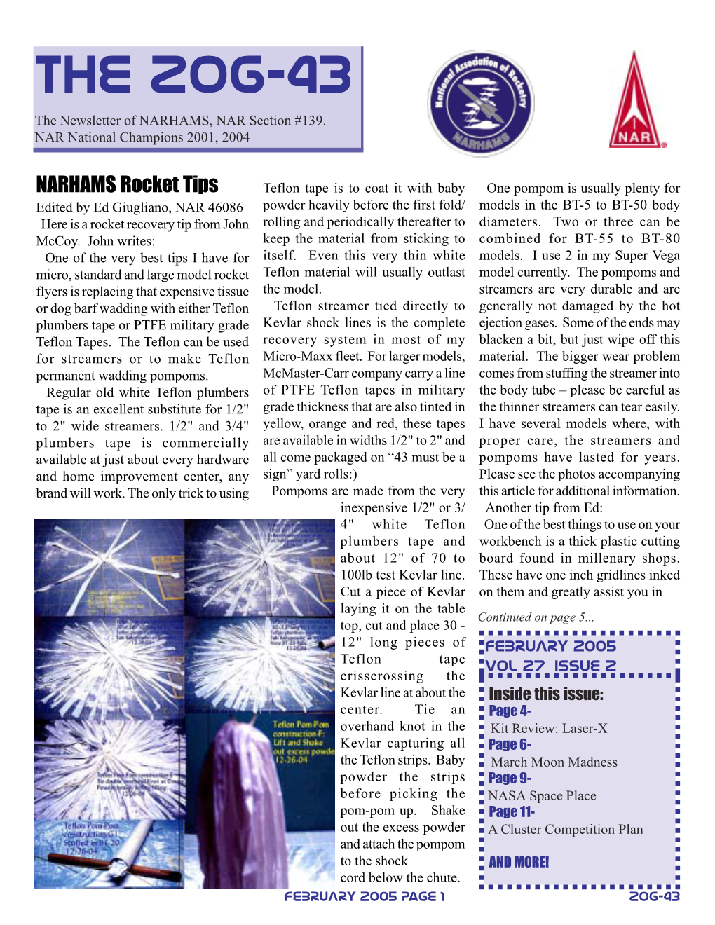 The ZOG-43 the Newsletter of NARHAMS, NAR Section #139