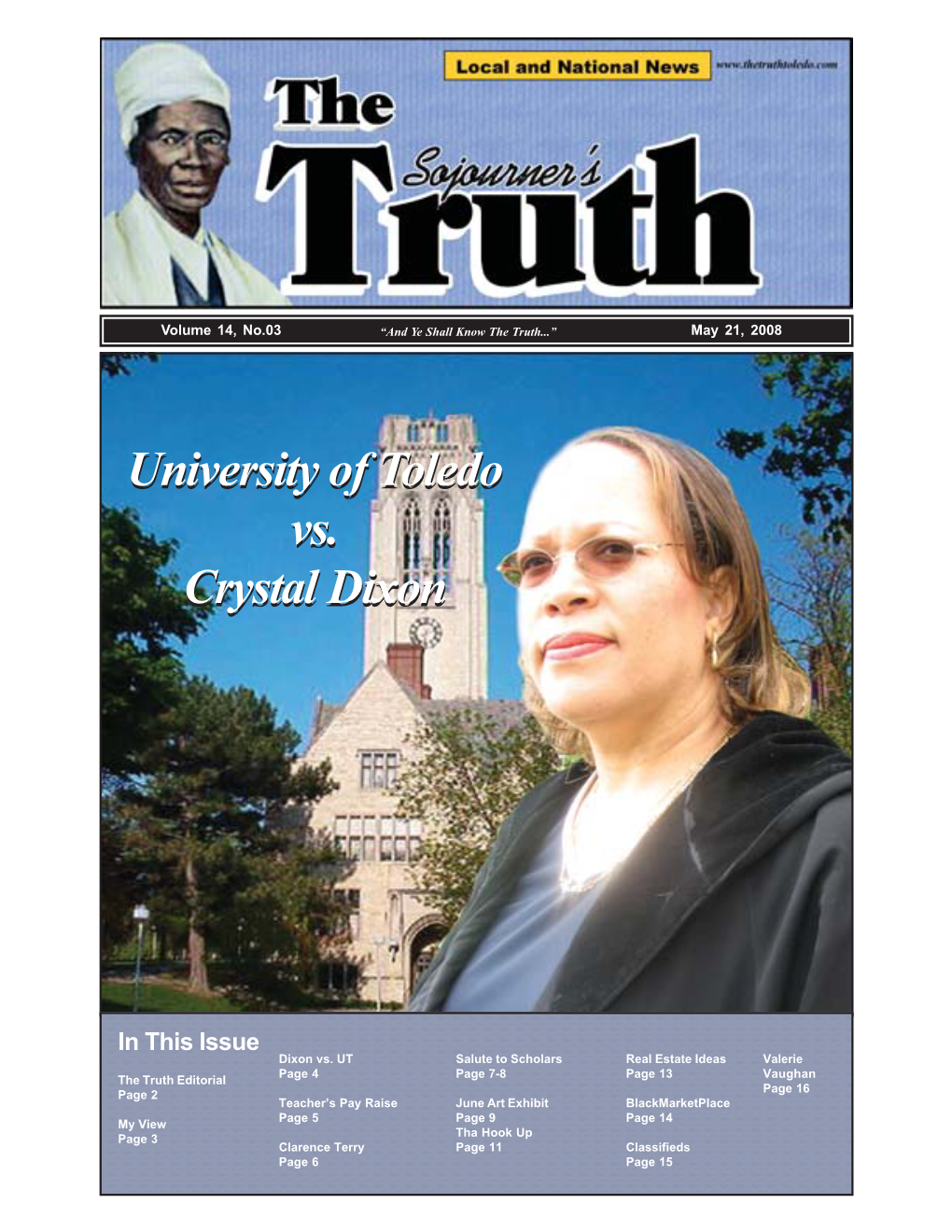 Crystal Dixon Vs. the University of Toledo by Alexis Randles Sojourner’S Truth Reporter