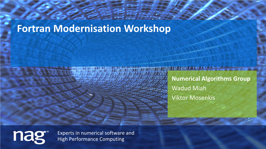 Fortran Modernisation Workshop