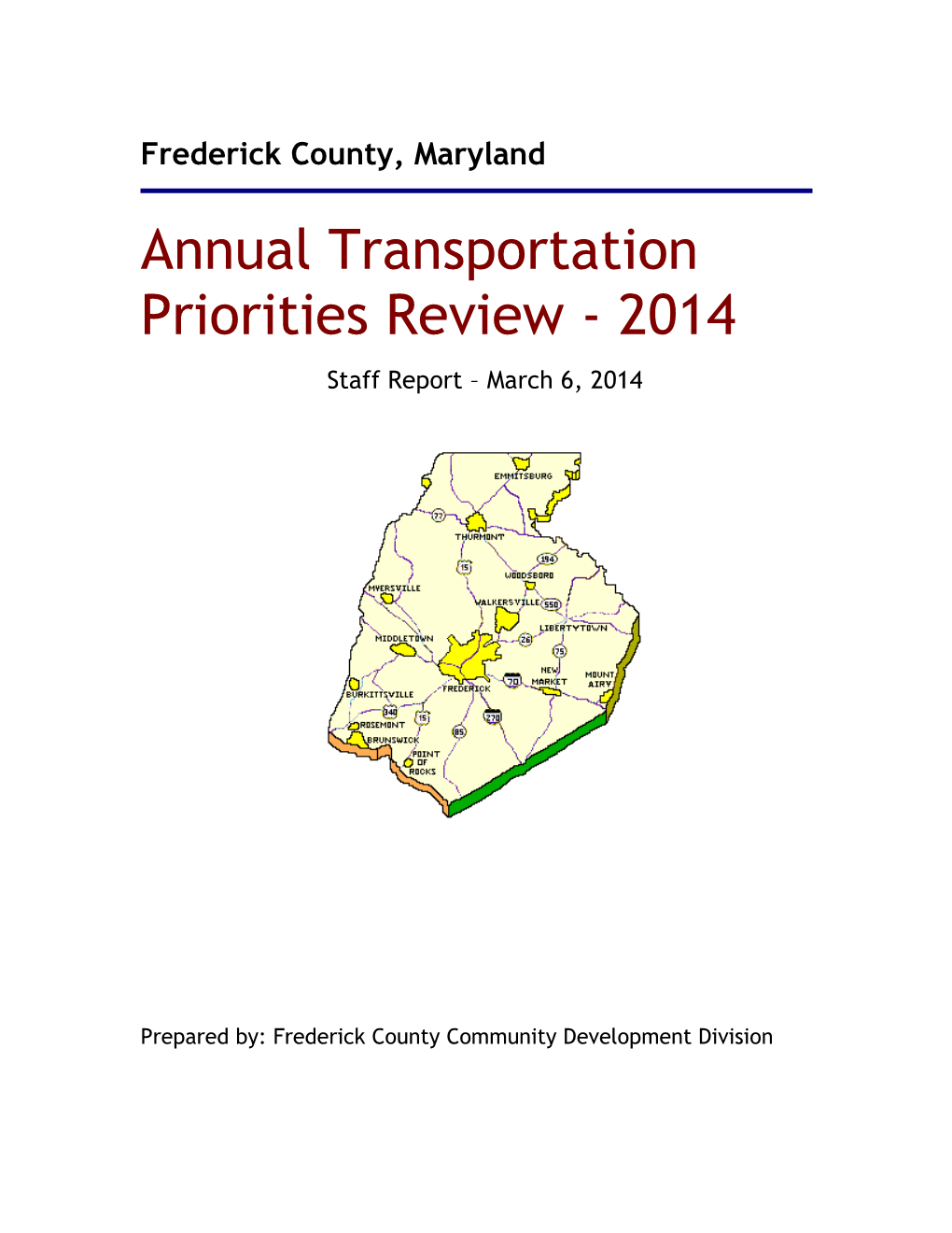 Frederick County Transportation Priorities