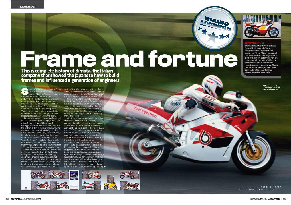 This Is Complete History of Bimota, the Italian Company That Showed The