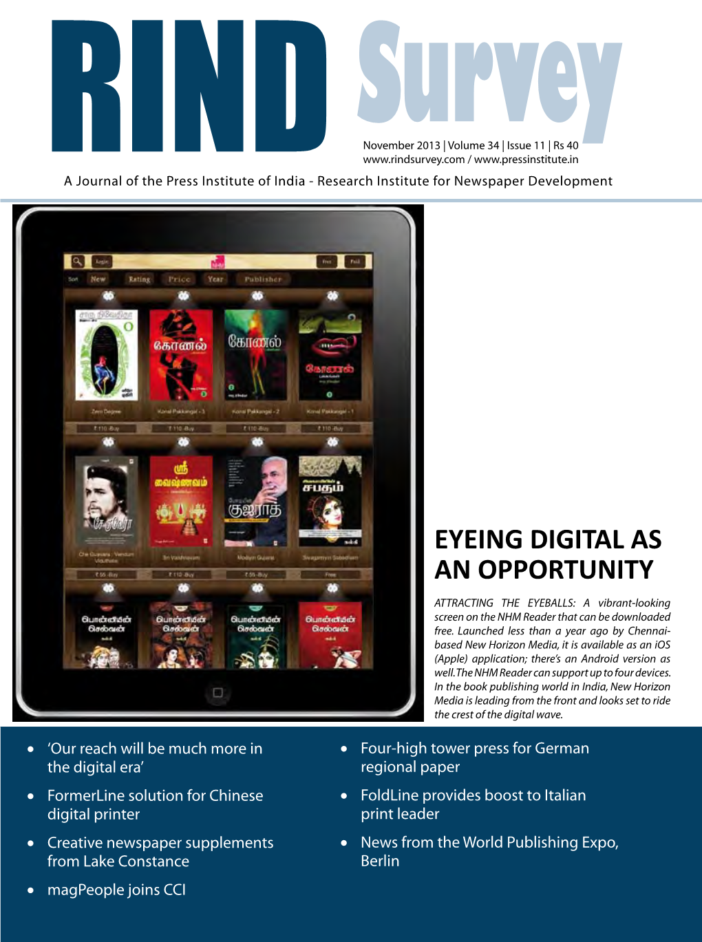 EYEING DIGITAL AS an OPPORTUNITY ATTRACTING the EYEBALLS: a Vibrant-Looking Screen on the NHM Reader That Can Be Downloaded Free