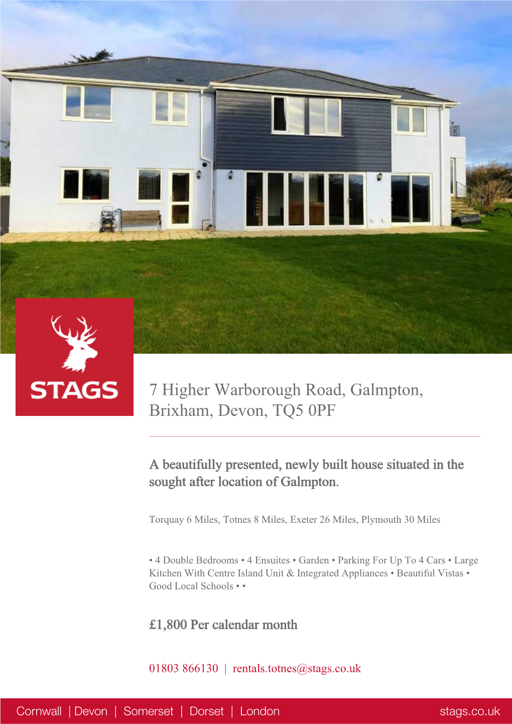 7 Higher Warborough Road, Galmpton, Brixham, Devon, TQ5 0PF