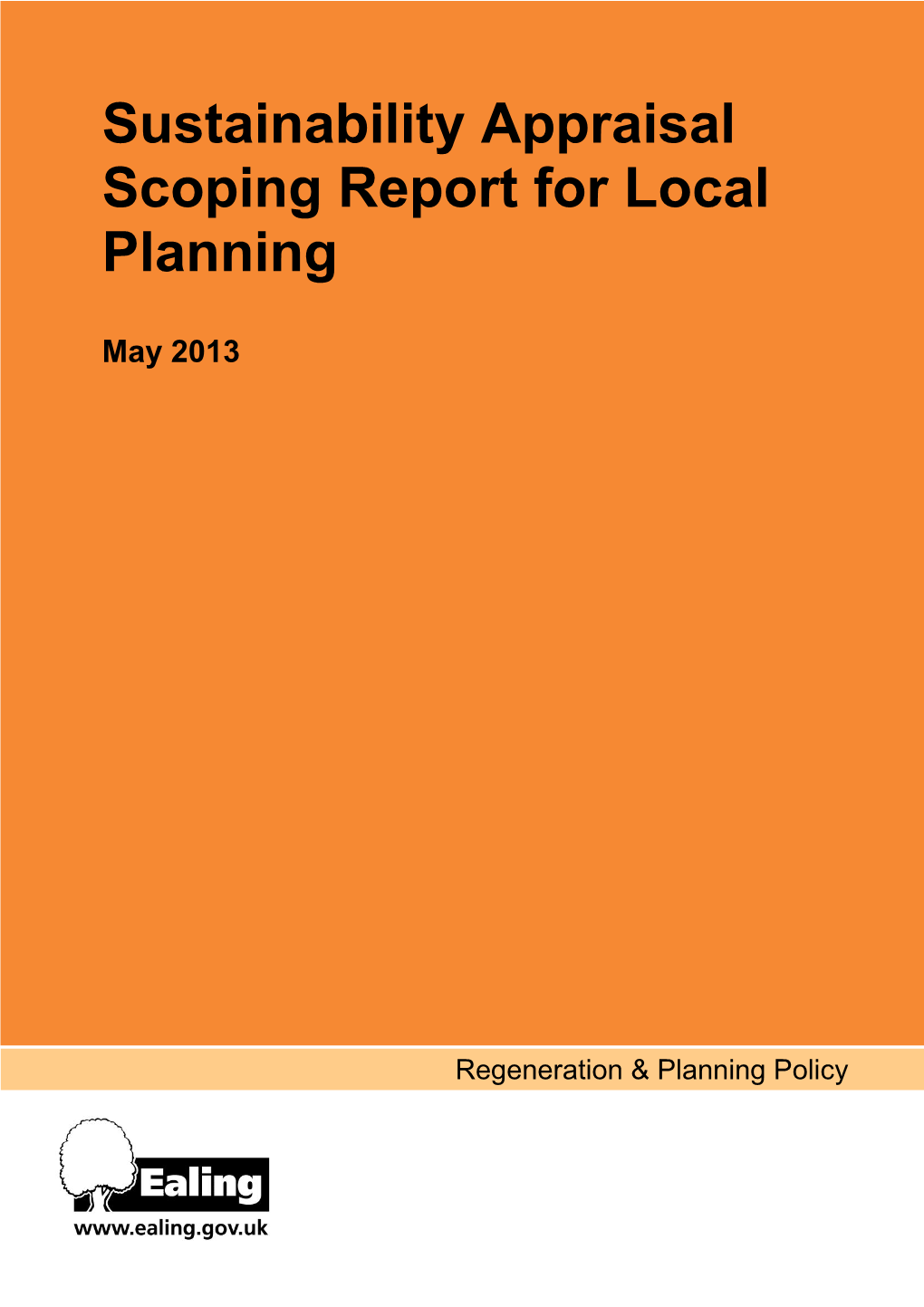 Draft Sustainability Appraisal Scoping Report for Local Planning