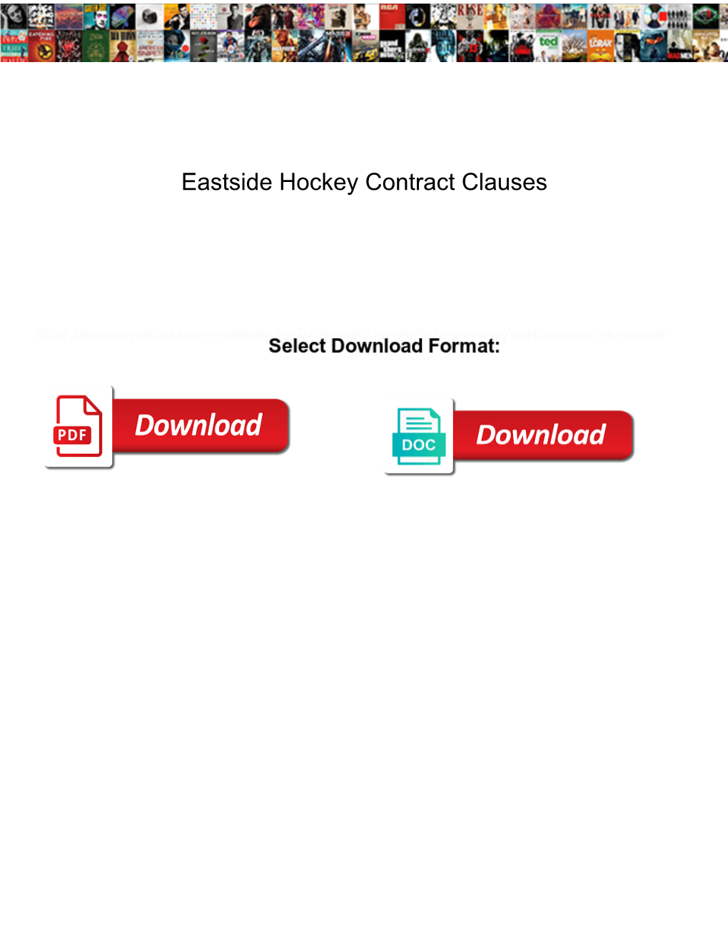 Eastside Hockey Contract Clauses