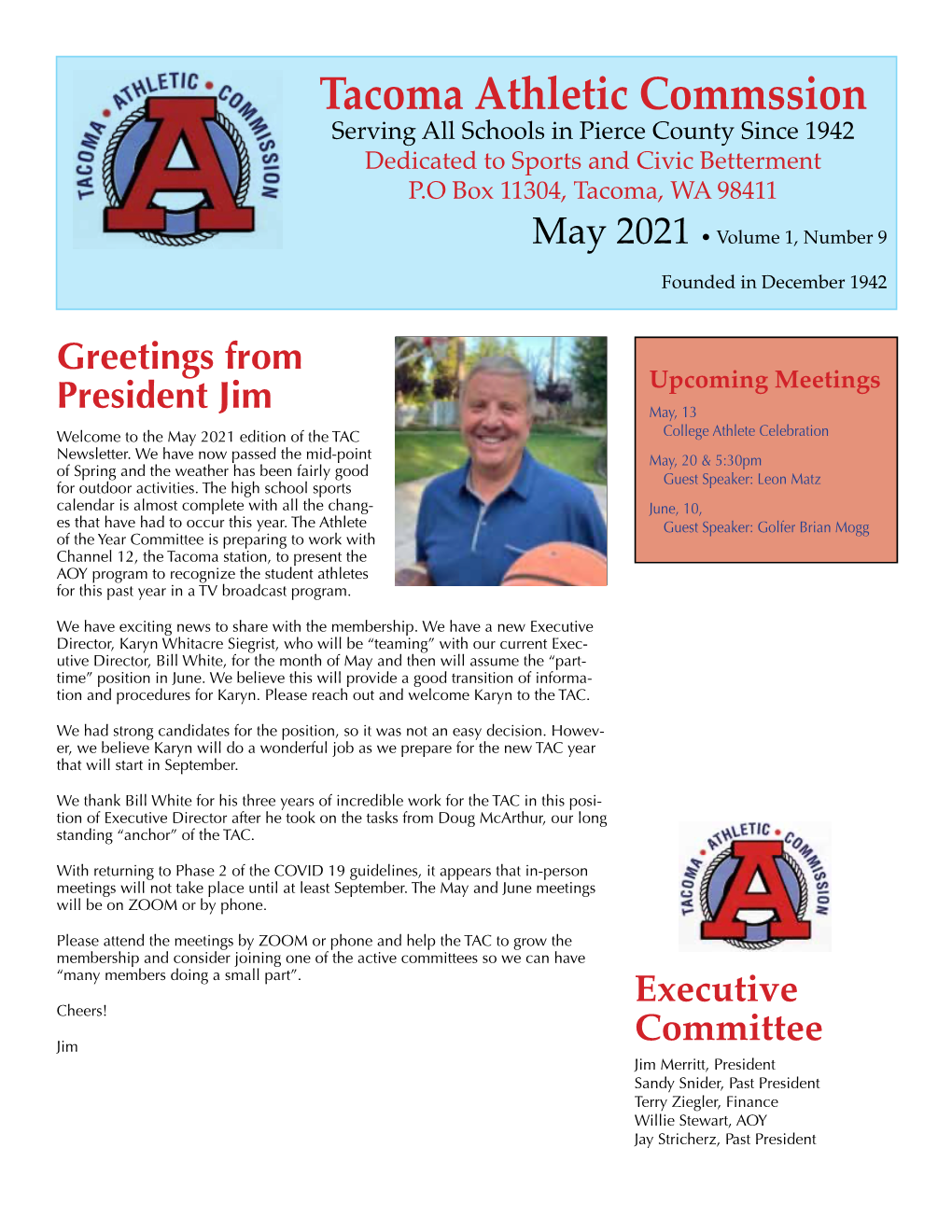May Newsletter 2021