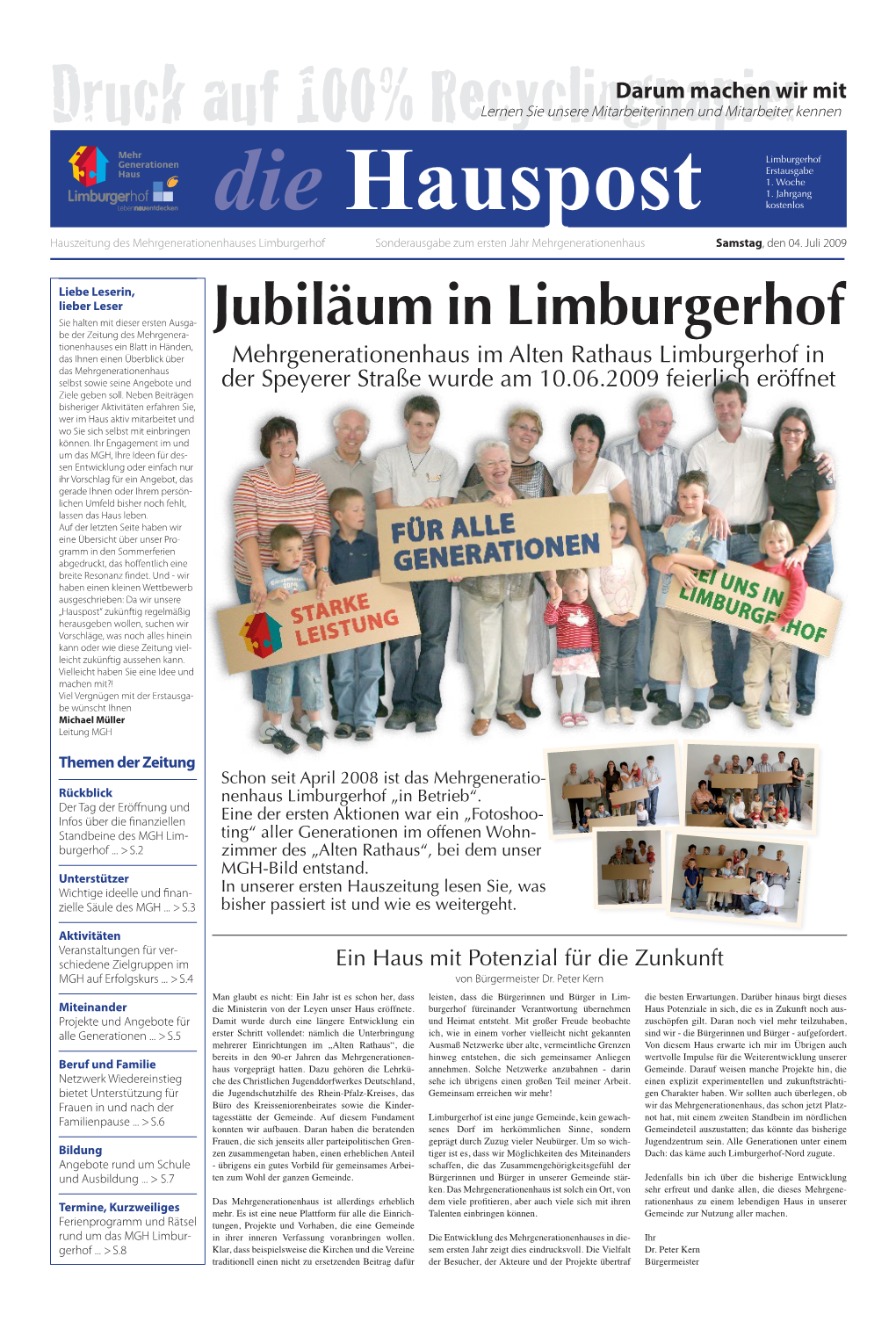 Jubiläum in Limburgerhof