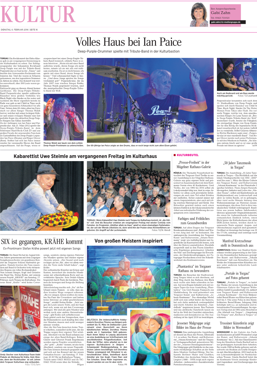 Volles Haus Bei Ian Paice Deep-Purple-Drummer Spielte Mit Tribute-Band in Der Kulturbastion