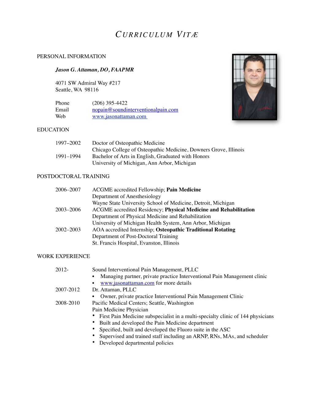 Dr Jason Attaman CV with References.Pages