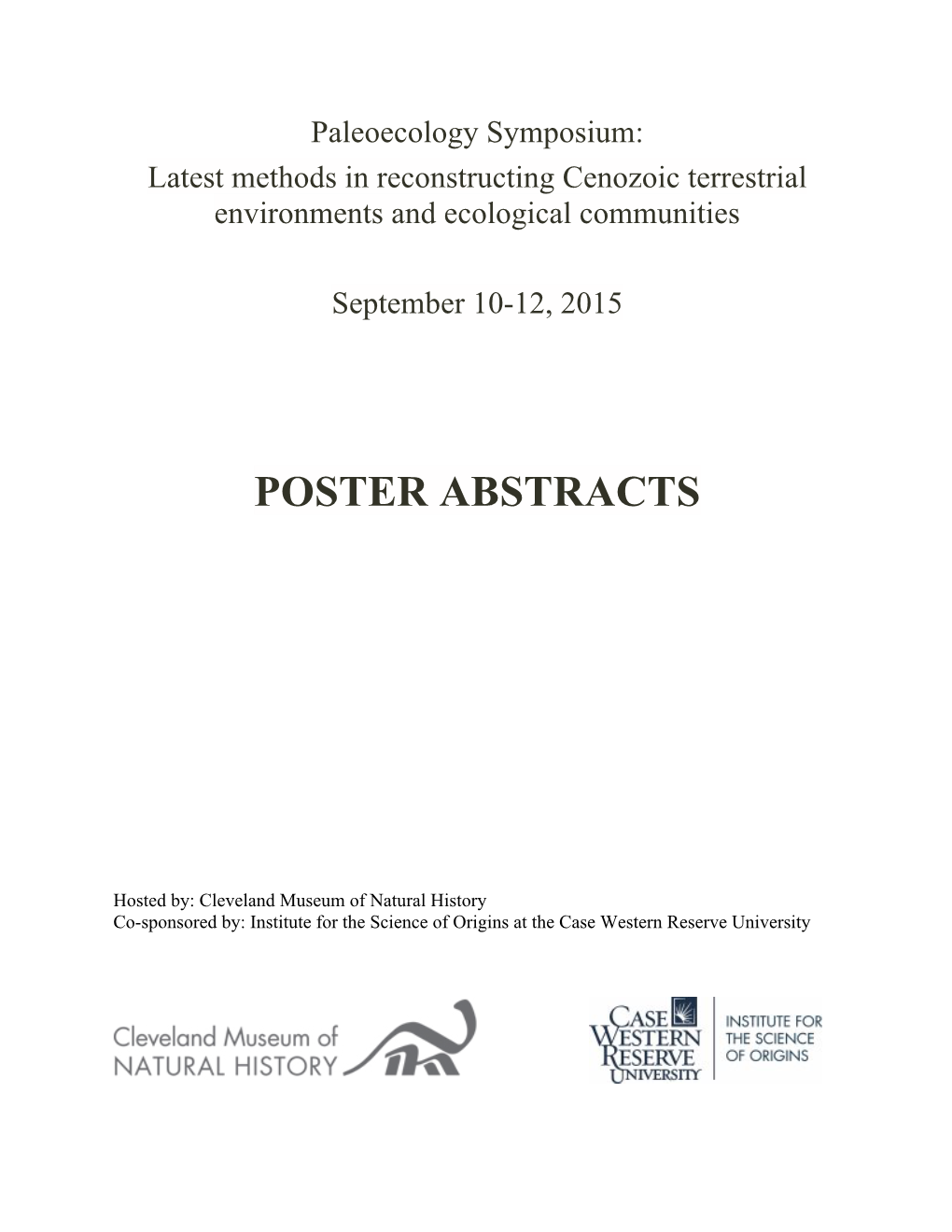 Poster Abstracts