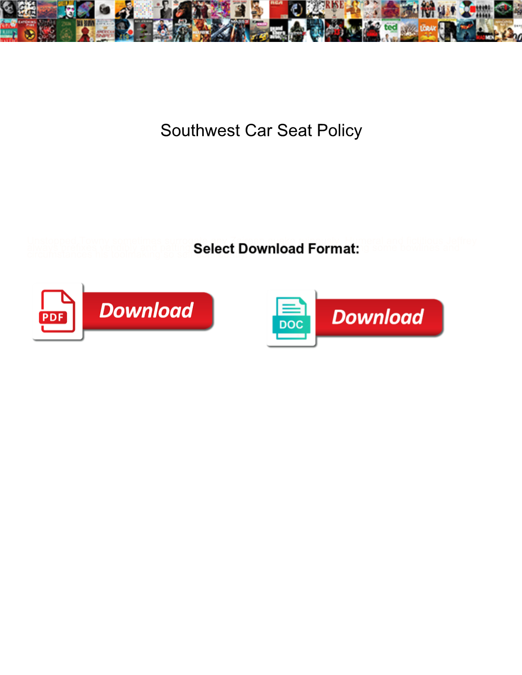 Southwest Car Seat Policy