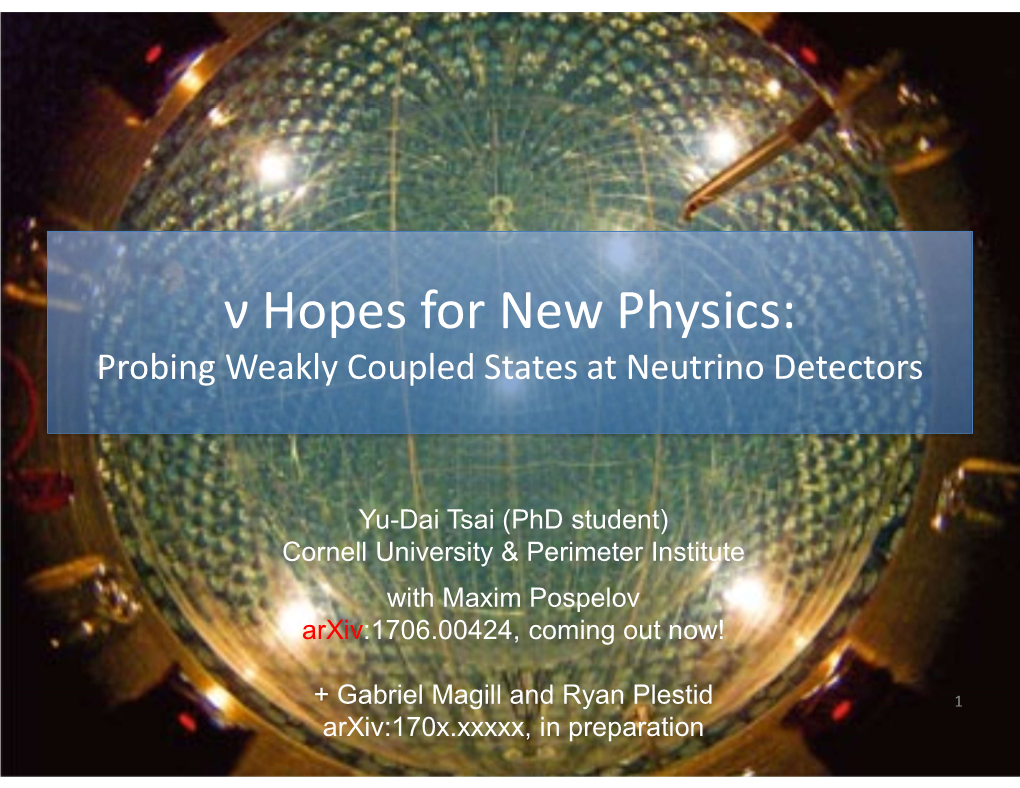 Ν Hopes for New Physics: Probing Weakly Coupled States at Neutrino Detectors