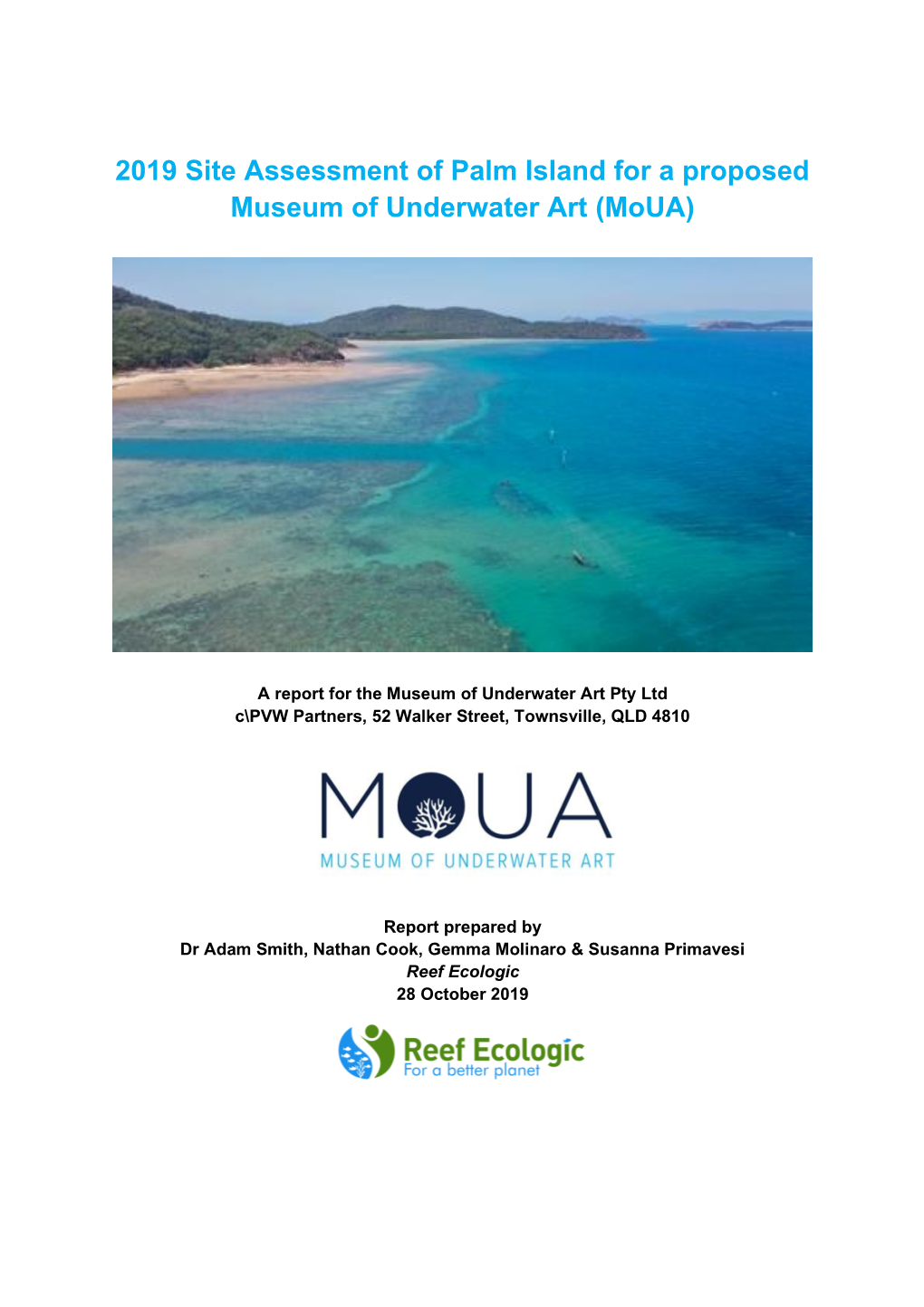 2019 MOUA Site Assessment of Palm Island