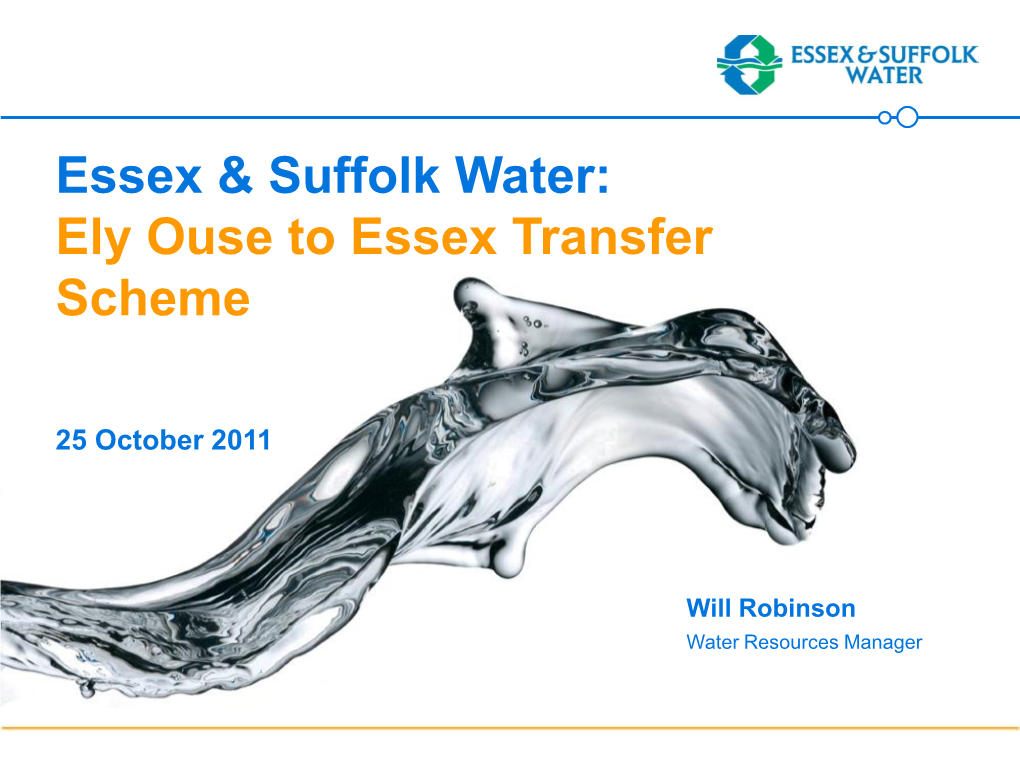 Ely Ouse to Essex Transfer Scheme