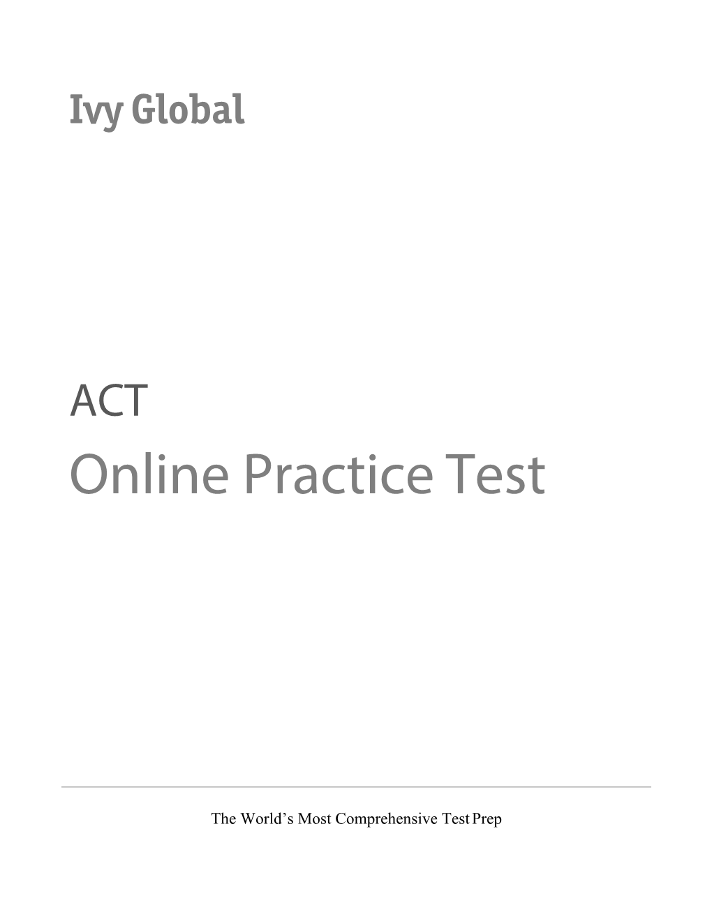 ACT Online Practice Test