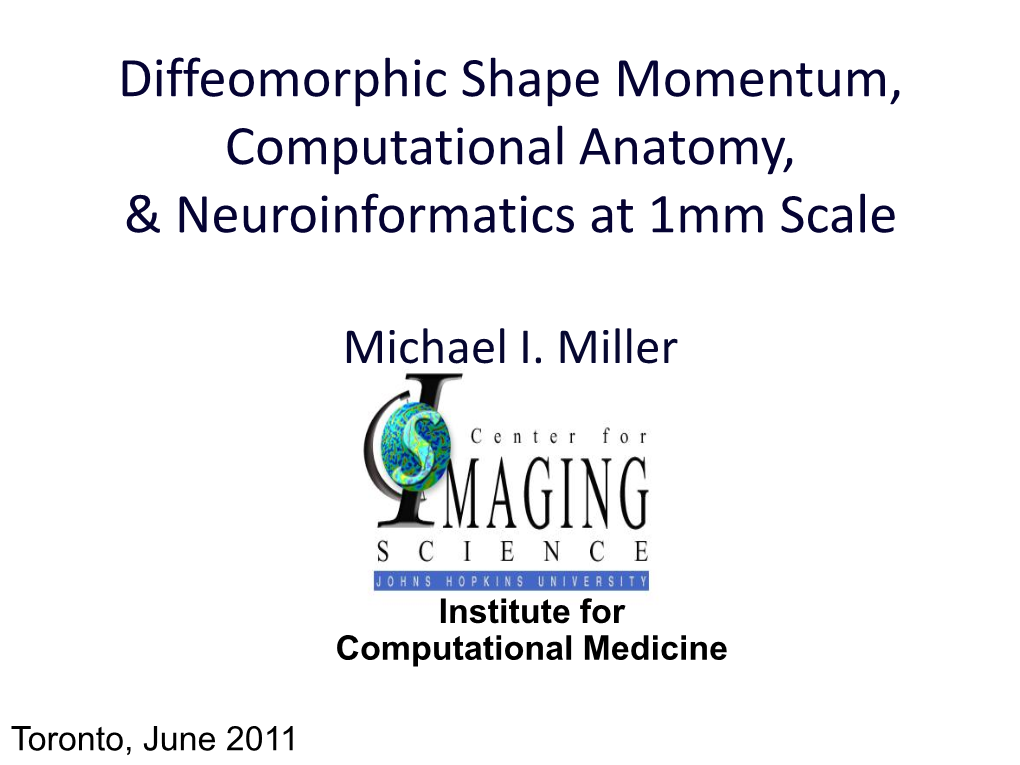 Diffeomorphic Shape Momentum, Computational Anatomy, & Neuroinformatics at 1Mm Scale