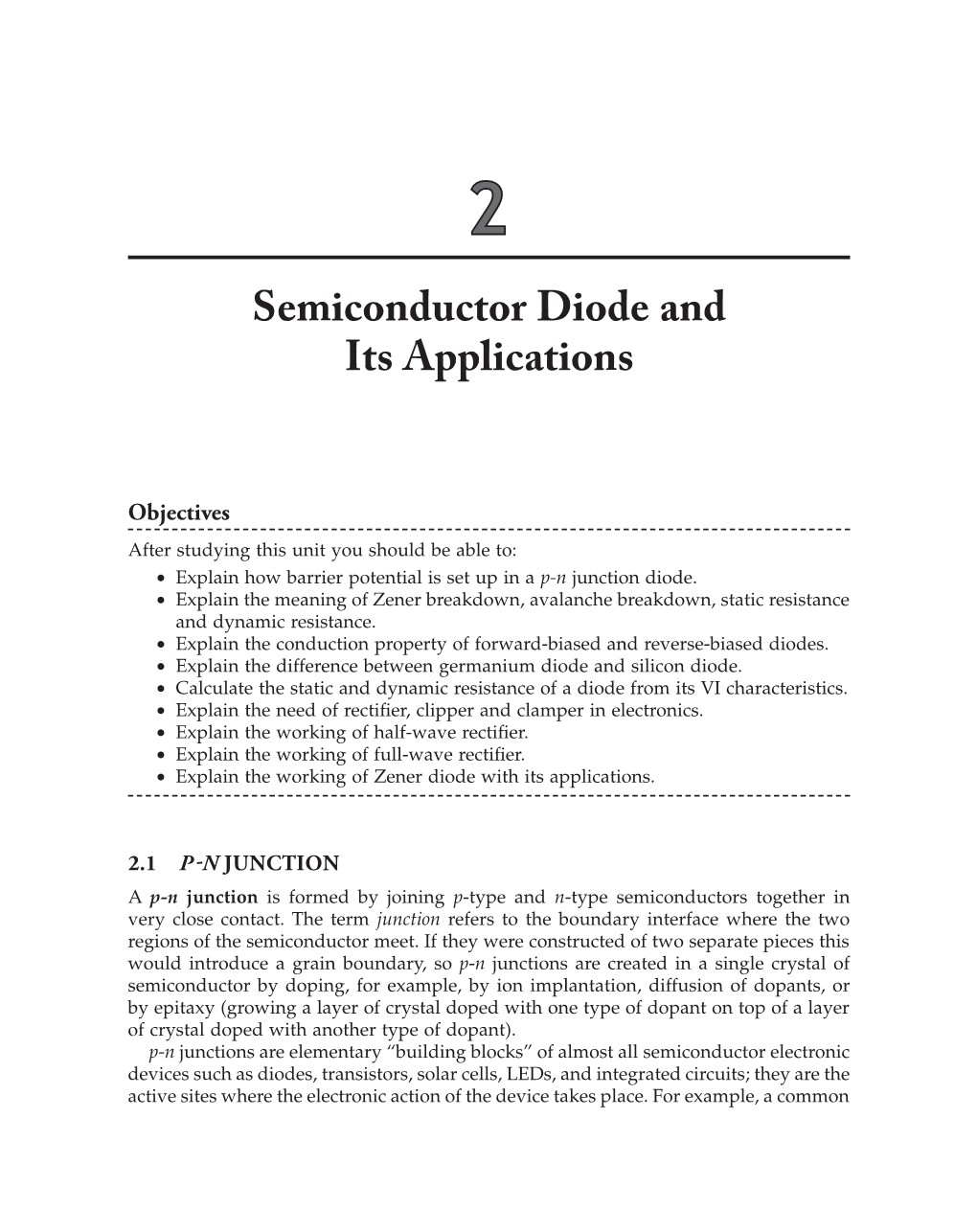 Semiconductor Diode and Its Applications