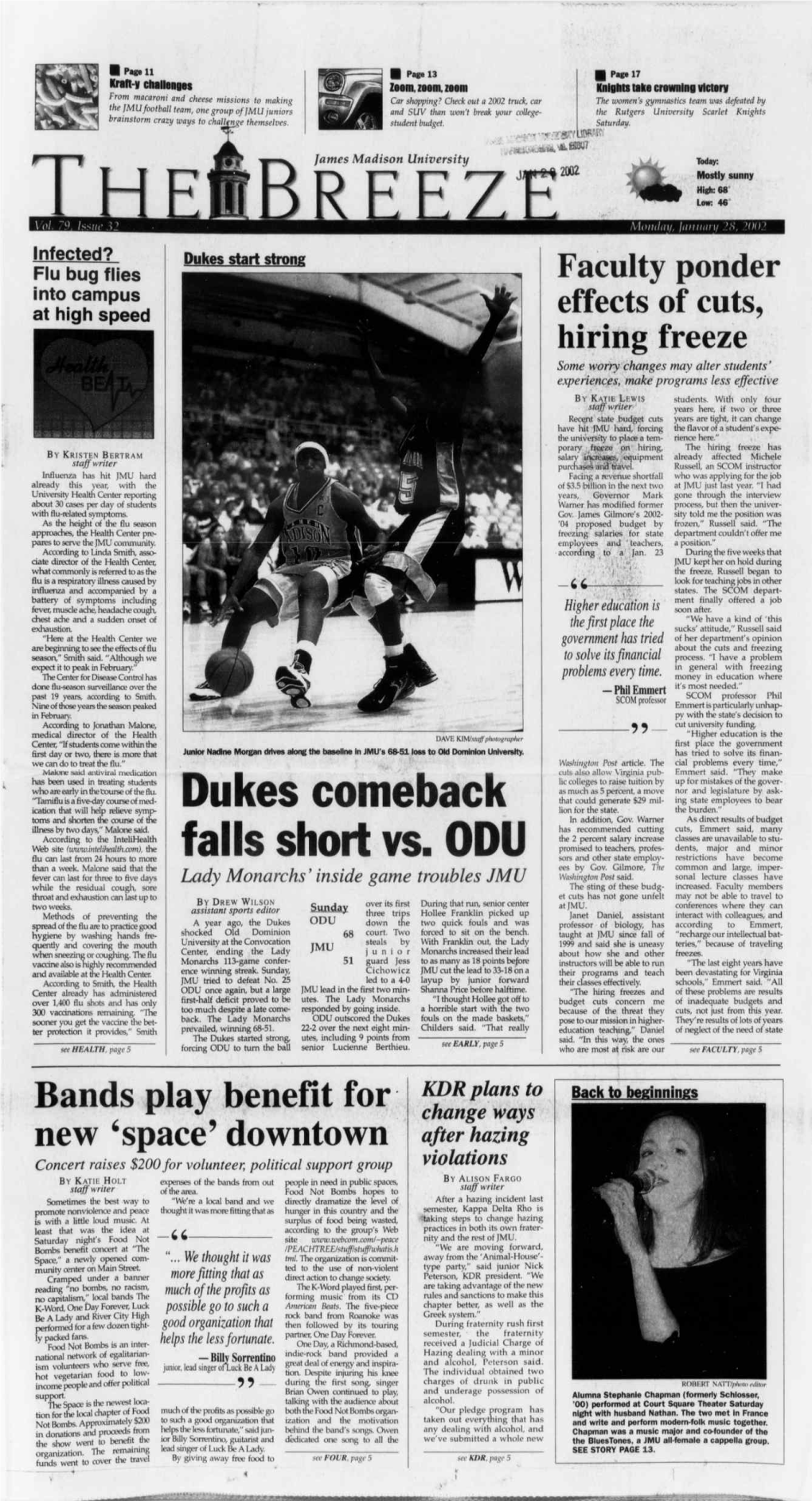 January 28, 2002 TABLE of CONTENTS DUKE DAYS EVENTS CALENDAR MONDAY, JAN