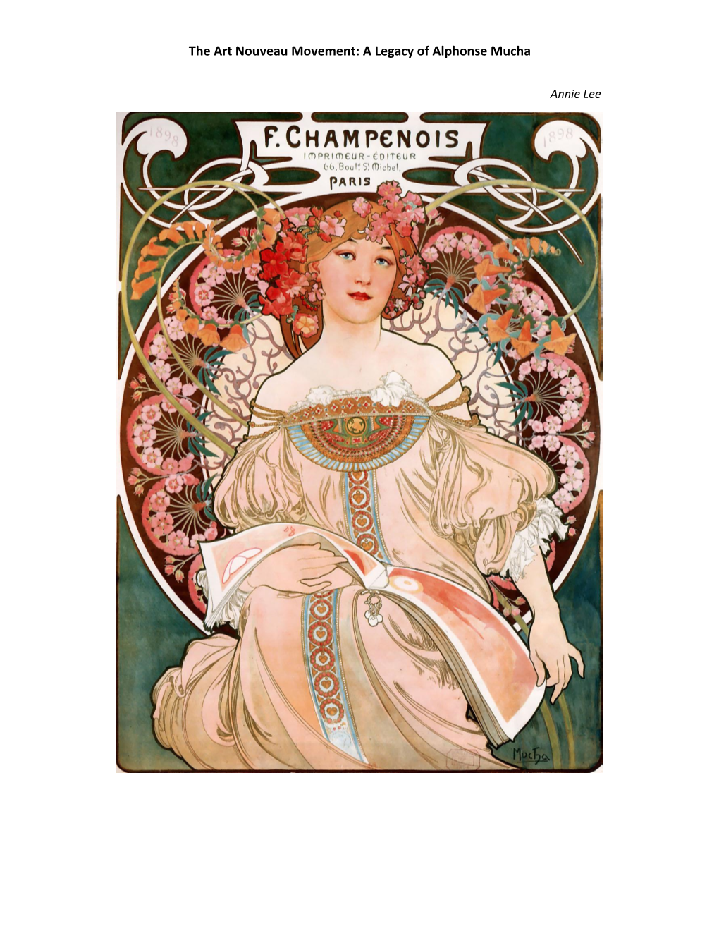 The Art Nouveau Movement: a Legacy of Alphonse Mucha