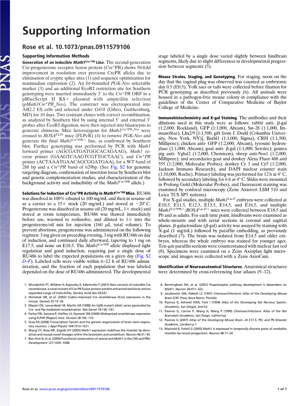 Fig. S2 for Genomic Jackson Immuno Research), and DAPI Nuclear Counter Stain Targeting Diagram, Confirmation of Insertion Locus by Southern Blot (1:10,000, Roche)