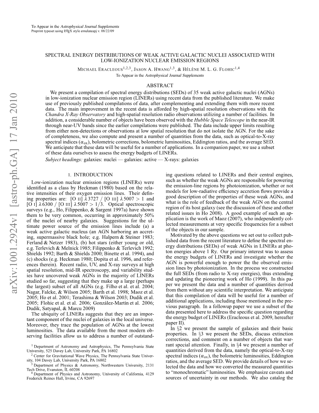 Spectral Energy Distributions of Weak Active Galactic Nuclei Associated