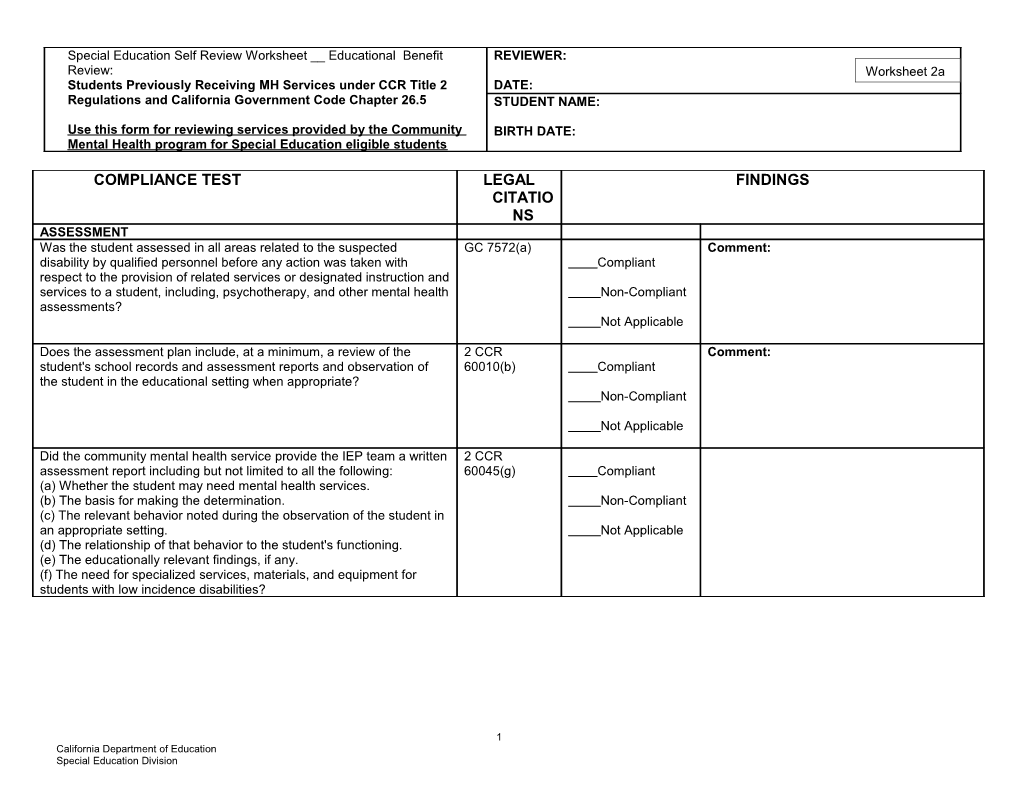 Protocol for Evaluating 26.5 Processes