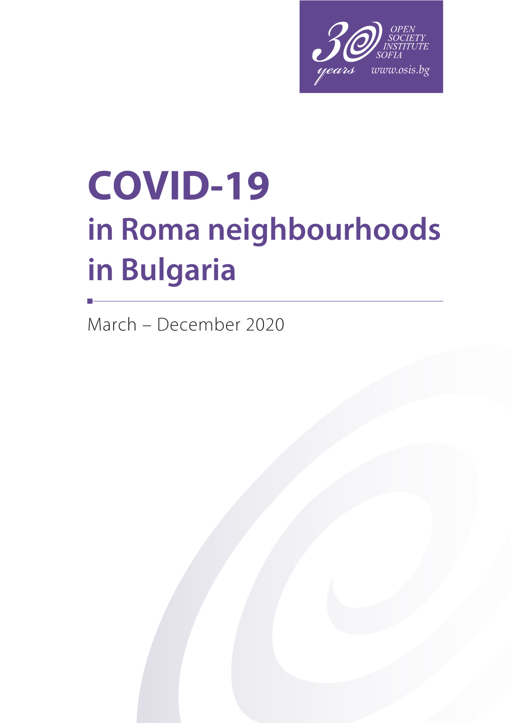 COVID-19 in Roma Neighbourhoods in Bulgaria