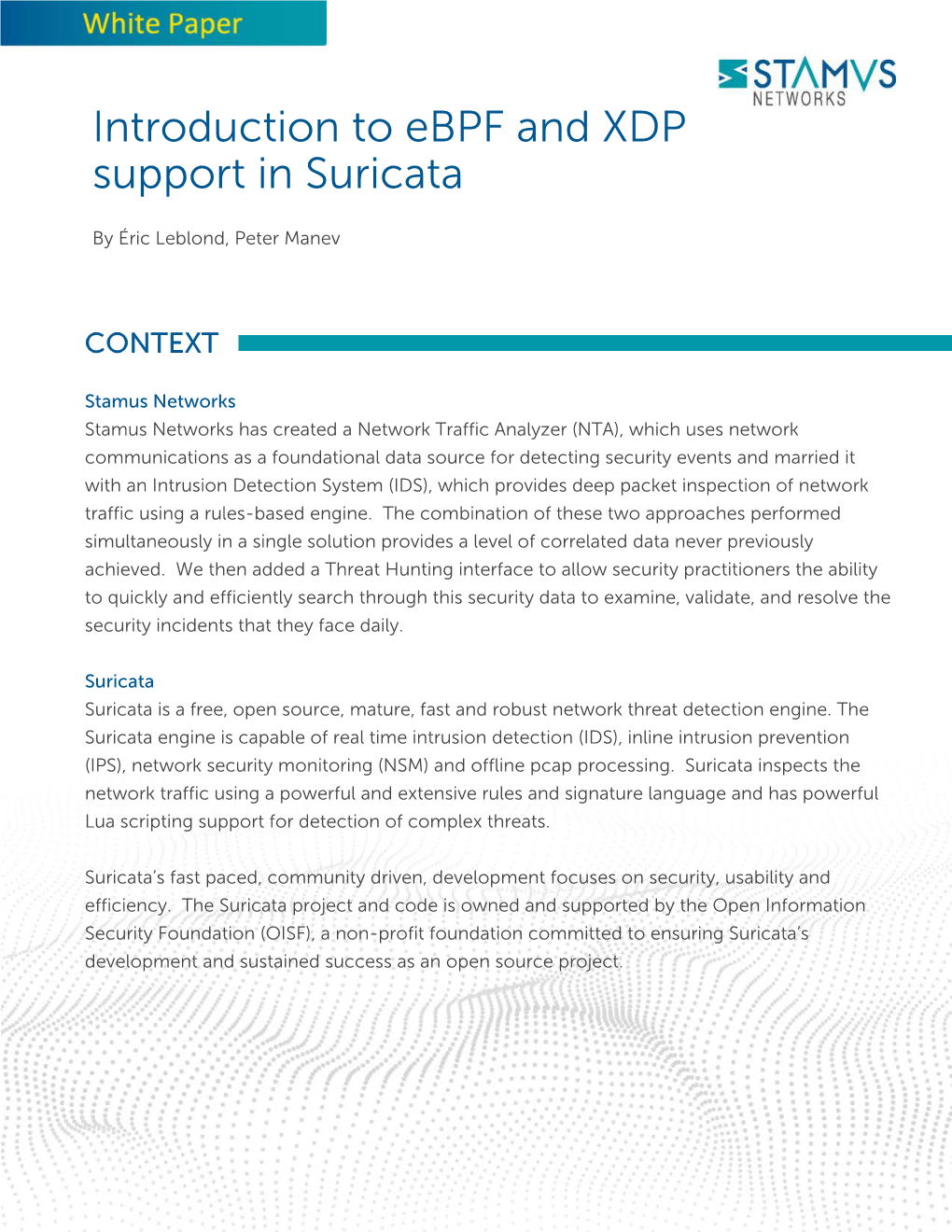 Introduction to Ebpf and XDP Support in Suricata