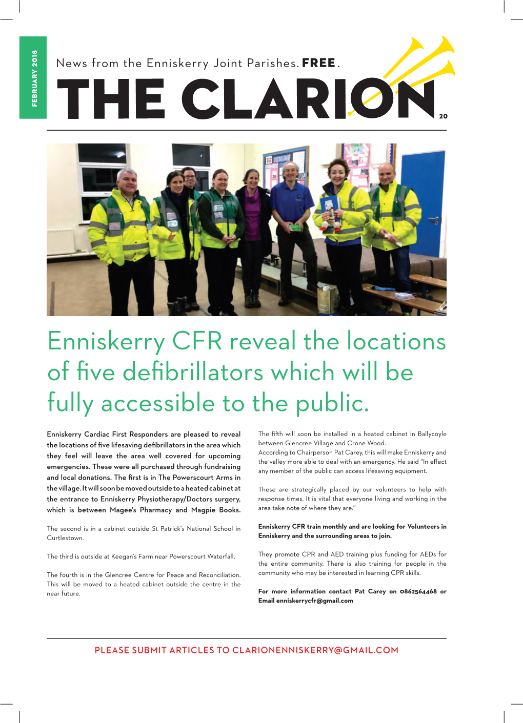 Enniskerry CFR Reveal the Locations of Five Defibrillators Which Will Be Fully