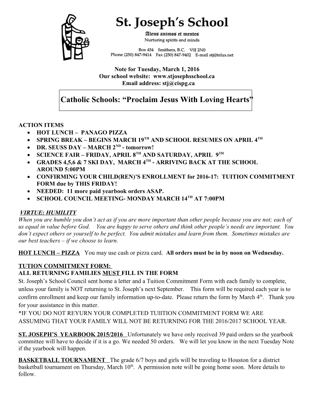 Catholic Schools: Proclaim Jesus with Loving Hearts