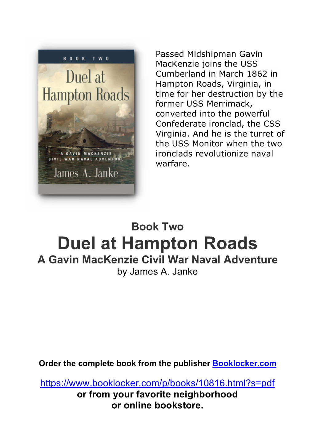 A Gavin Mackenzie Civil War Naval Adventure by James A