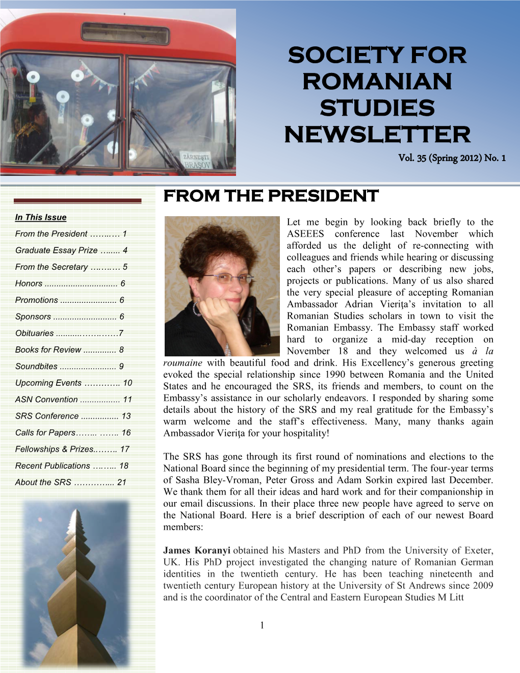 2012 Spring Newsletter