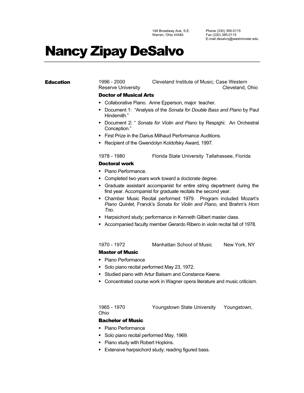 Nancy Zipay Desalvo
