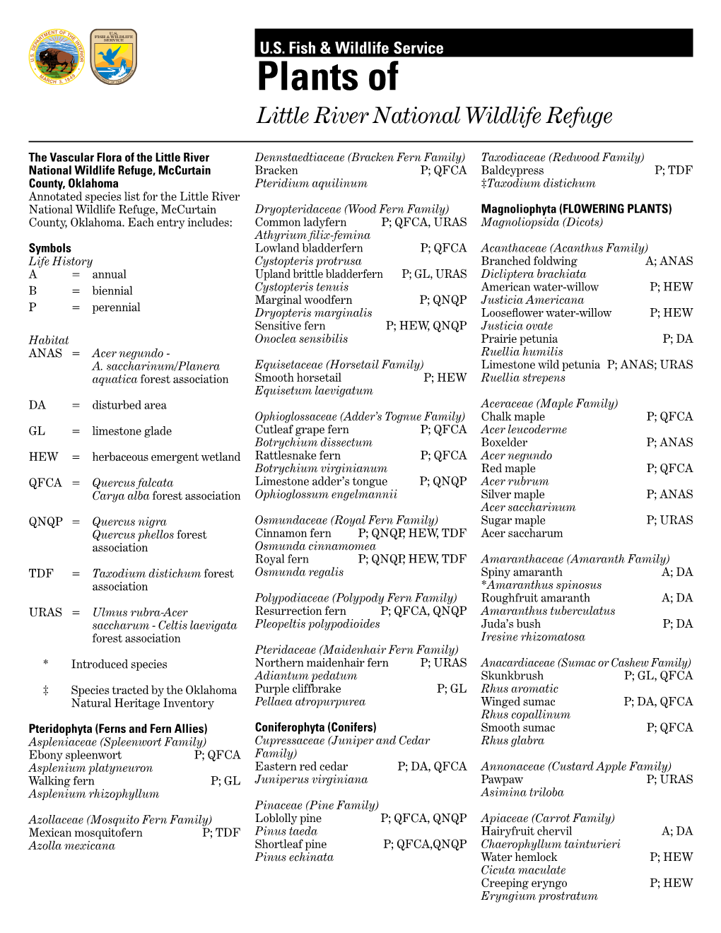 Plants of Little River National Wildlife Refuge