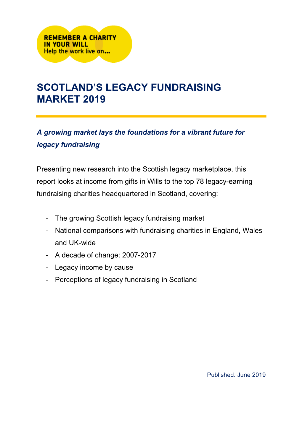 Scotland's Legacy Fundraising Market 2019