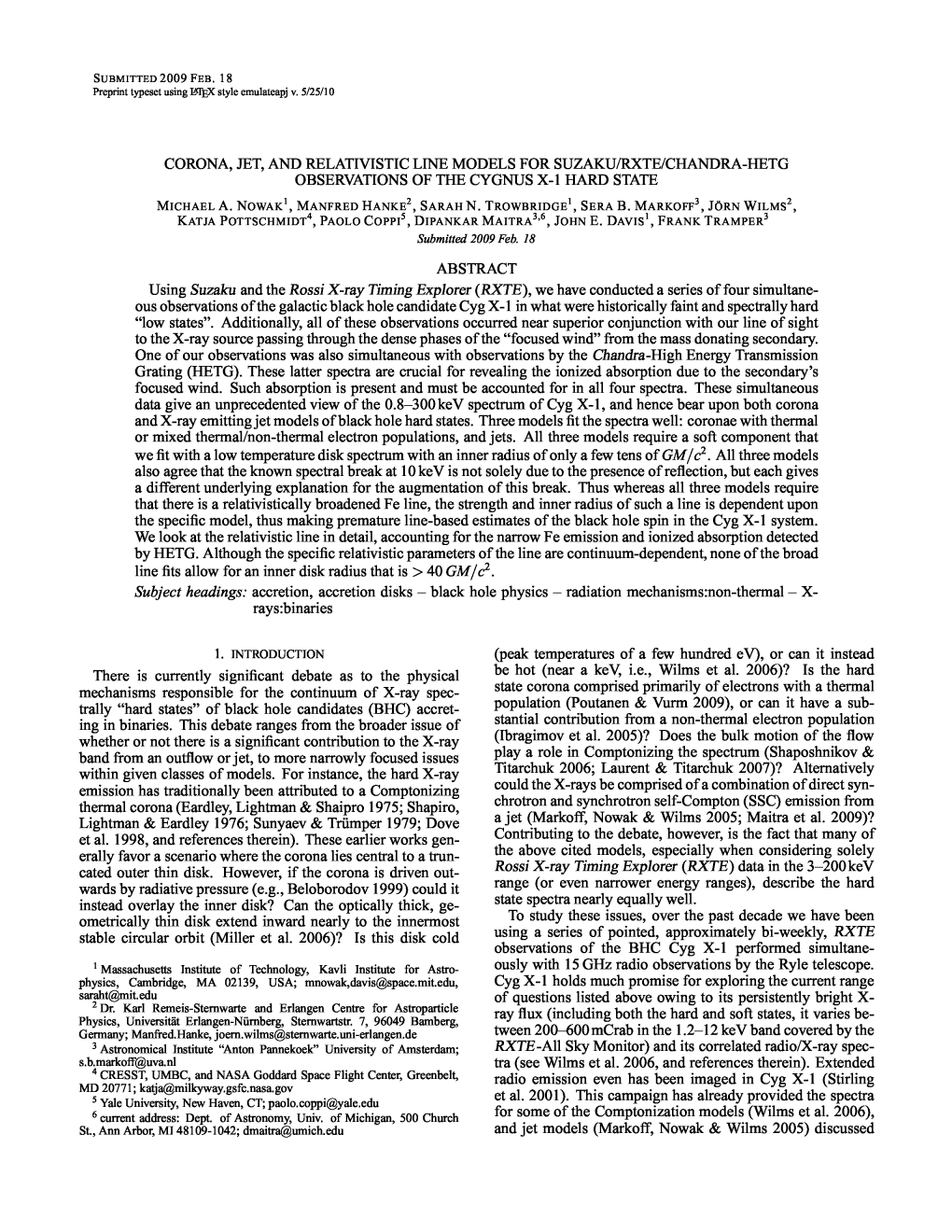 Corona, Jet, and Relativistic Line Models for Suzaku/Rxte/Chandra-Hetg Observations of the Cygnus X-1 Hard State