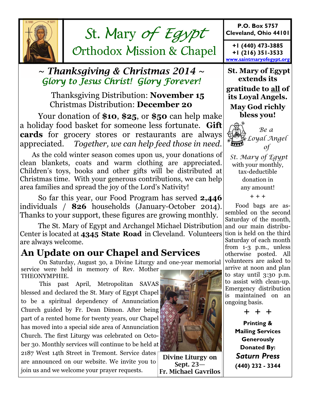 Holiday Newsletter 2014.Pub