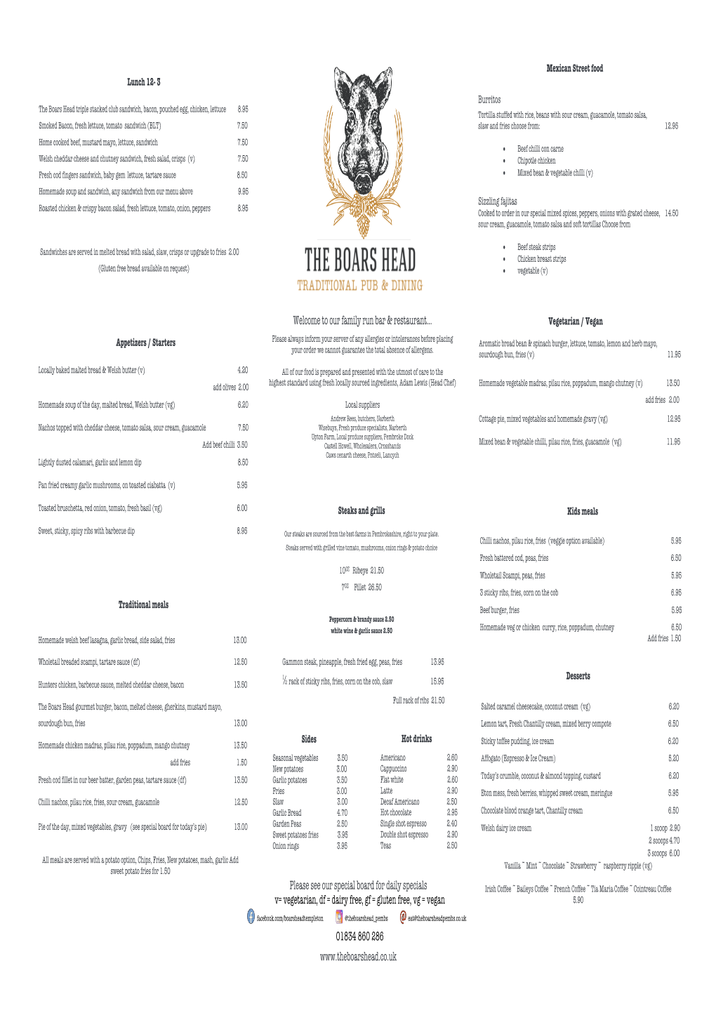 New Draft Menu 2020