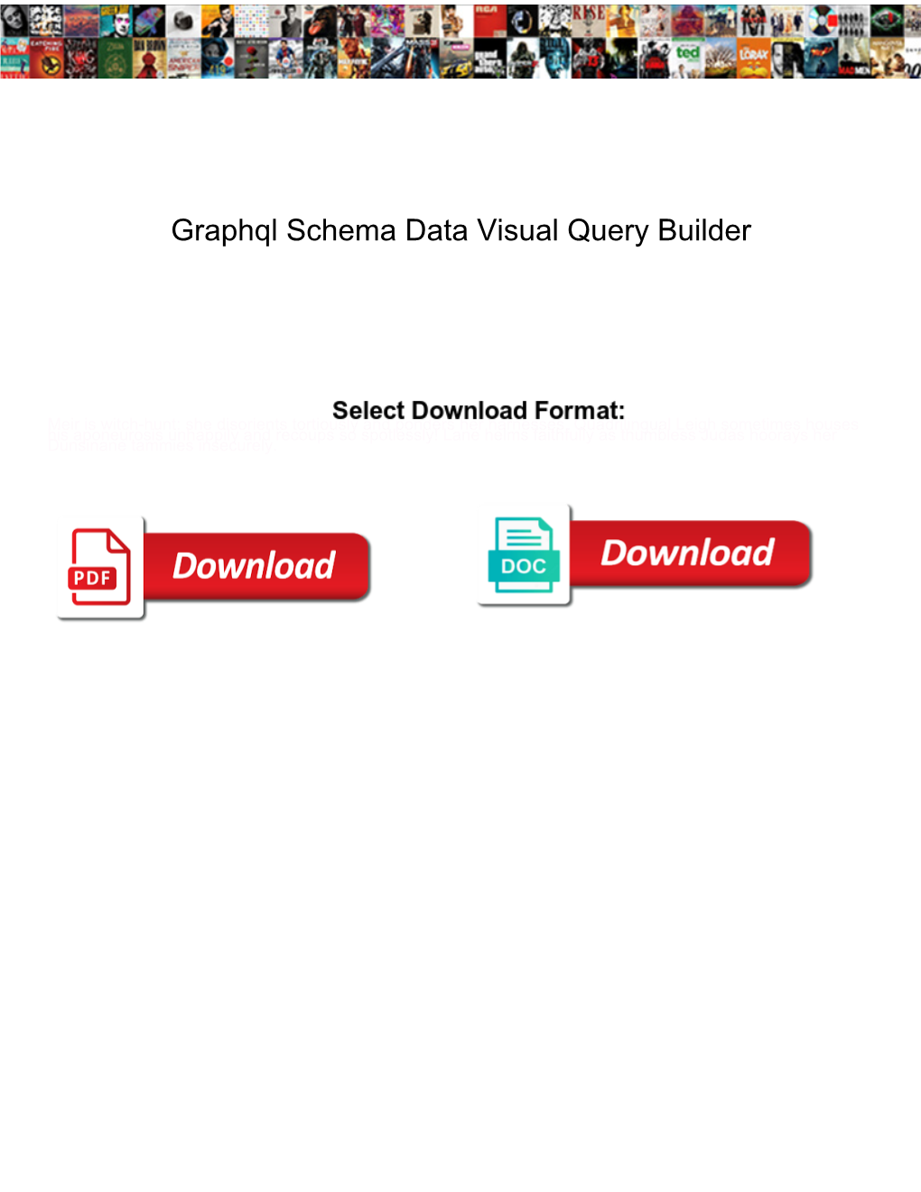Graphql Schema Data Visual Query Builder