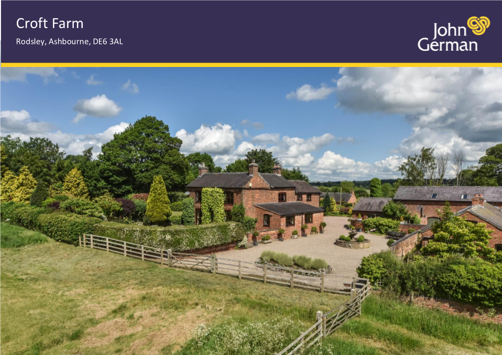 Croft Farm Rodsley, Ashbourne, DE6 3AL