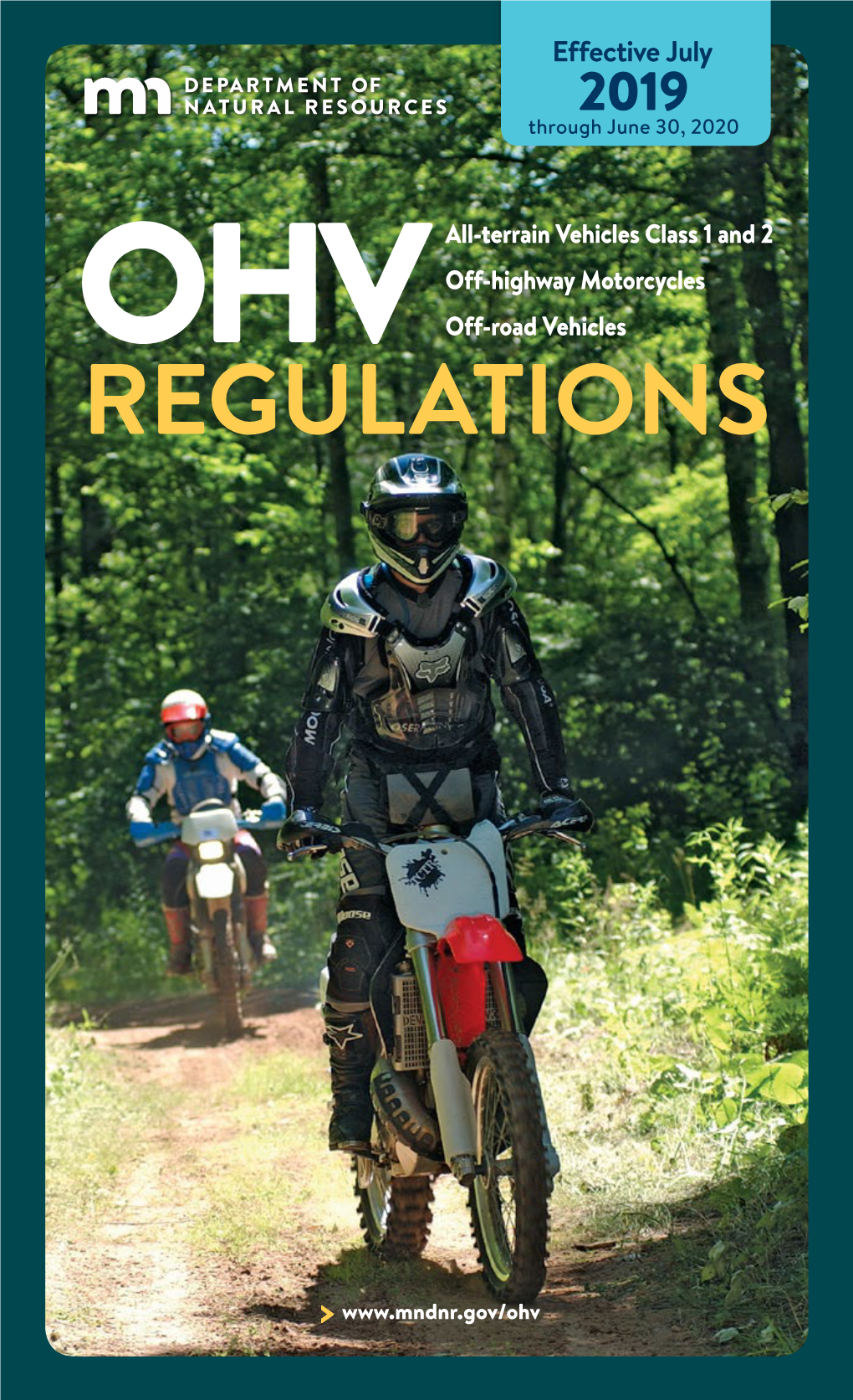 Off-Highway Vehicle Regulations for 2019