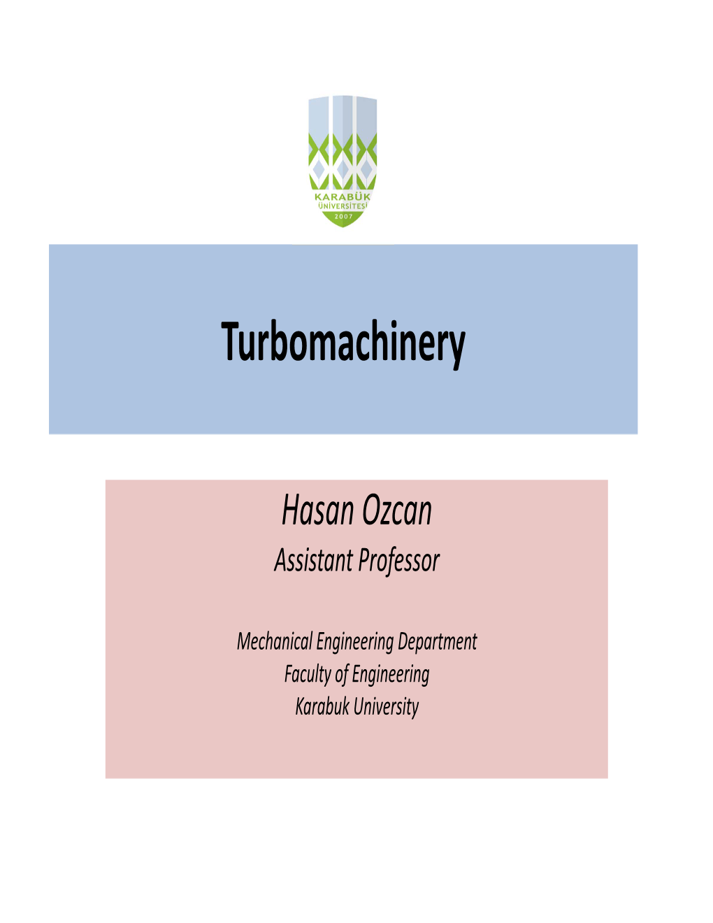 Turbomachinery