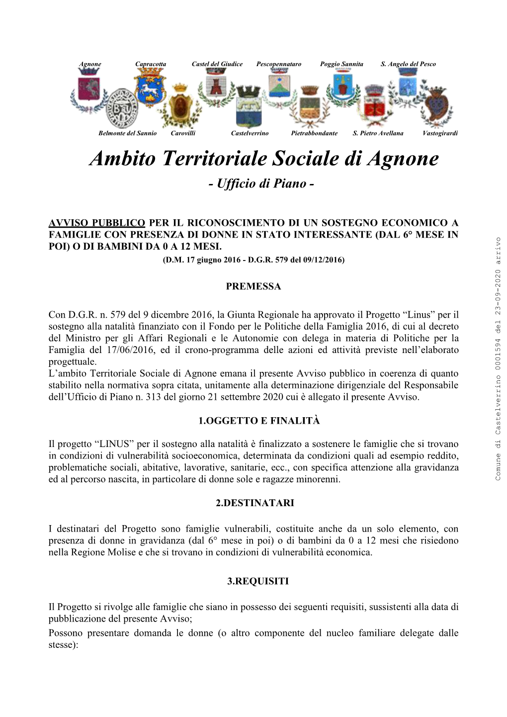 Ambito Territoriale Sociale Di Agnone - Ufficio Di Piano