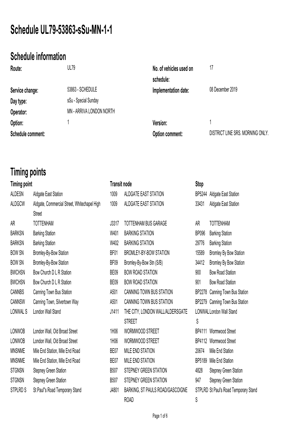 Standard Schedule UL79-53863-Ssu-MN-1-1