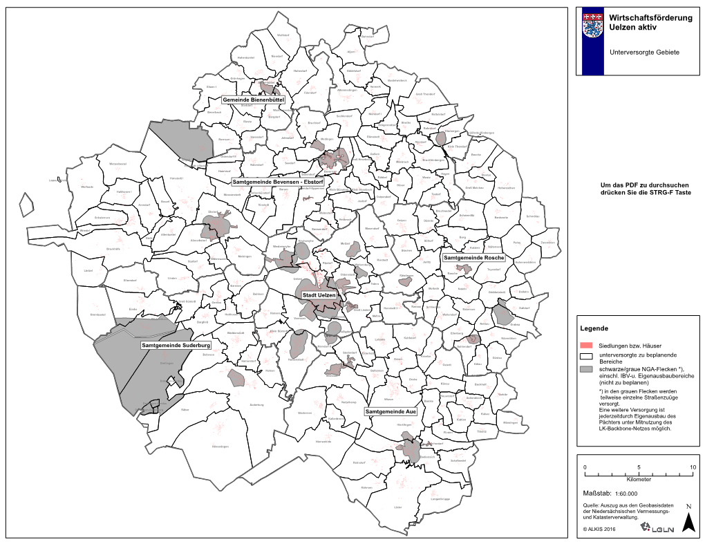 Unterversorgte Gebiete Hohenbostel